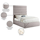  Color_Taupe  Size_Full  -- Adam Taupe Linen Textured Fabric Upholstered Full Bed IMAGE 10