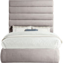  Color_Taupe  Size_Full  -- Adam Taupe Linen Textured Fabric Upholstered Full Bed IMAGE 3