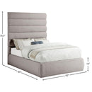  Color_Taupe  Size_Full  -- Adam Taupe Linen Textured Fabric Upholstered Full Bed IMAGE 9