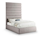  Color_Taupe  Size_Full  -- Adam Taupe Linen Textured Fabric Upholstered Full Bed IMAGE 1