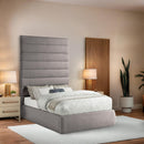  Color_Taupe  Size_Full  -- Adam Taupe Linen Textured Fabric Upholstered Full Bed IMAGE 2