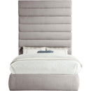  Color_Taupe  Size_Full  -- Adam Taupe Linen Textured Fabric Upholstered Full Bed IMAGE 3
