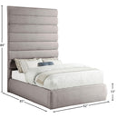  Color_Taupe  Size_Full  -- Adam Taupe Linen Textured Fabric Upholstered Full Bed IMAGE 9