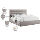  Color_Taupe  Size_King  -- Adam Taupe Linen Textured Fabric Upholstered King Bed IMAGE 10