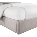 Meridian Adam Taupe Linen Textured Fabric King Bed IMAGE 6