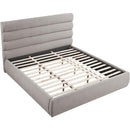  Color_Taupe  Size_King  -- Adam Taupe Linen Textured Fabric Upholstered King Bed IMAGE 7