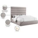  Color_Taupe  Size_King  -- Adam Taupe Linen Textured Fabric Upholstered King Bed IMAGE 10