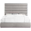  Color_Taupe  Size_King  -- Adam Taupe Linen Textured Fabric Upholstered King Bed IMAGE 3