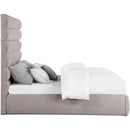  Color_Taupe  Size_King  -- Adam Taupe Linen Textured Fabric Upholstered King Bed IMAGE 4