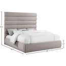  Color_Taupe  Size_King  -- Adam Taupe Linen Textured Fabric Upholstered King Bed IMAGE 9