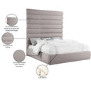  Color_Taupe  Size_King  -- Adam Taupe Linen Textured Fabric Upholstered King Bed IMAGE 10
