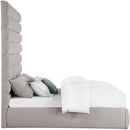  Color_Taupe  Size_King  -- Adam Taupe Linen Textured Fabric Upholstered King Bed IMAGE 4