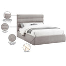  Color_Taupe  Size_Queen  -- Adam Taupe Linen Textured Fabric Upholstered Queen Bed IMAGE 10
