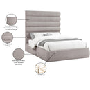  Color_Taupe  Size_Queen  -- Adam Taupe Linen Textured Fabric Upholstered Queen Bed IMAGE 10