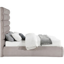  Color_Taupe  Size_Queen  -- Adam Taupe Linen Textured Fabric Upholstered Queen Bed IMAGE 4
