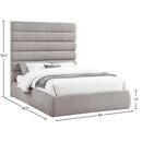  Color_Taupe  Size_Queen  -- Adam Taupe Linen Textured Fabric Upholstered Queen Bed IMAGE 9