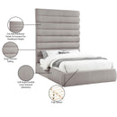  Color_Taupe  Size_Queen  -- Adam Taupe Linen Textured Fabric Upholstered Queen Bed IMAGE 10