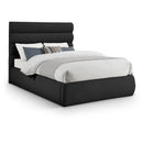 Meridian Adam Black Boucle Fabric Full Bed IMAGE 1