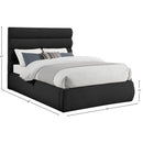 Meridian Adam Black Boucle Fabric Full Bed IMAGE 9