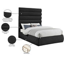 Meridian Adam Black Boucle Fabric Full Bed IMAGE 10
