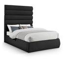 Meridian Adam Black Boucle Fabric Full Bed IMAGE 1