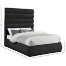 Meridian Adam Black Boucle Fabric Full Bed IMAGE 9
