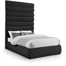 Meridian Adam Black Boucle Fabric Full Bed IMAGE 1