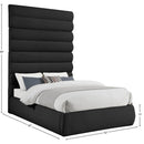 Meridian Adam Black Boucle Fabric Full Bed IMAGE 9