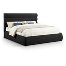  Color_Black  Size_King  -- Adam Black Boucle Fabric Upholstered King Bed IMAGE 1