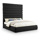  Color_Black  Size_King  -- Adam Black Boucle Fabric Upholstered King Bed IMAGE 1