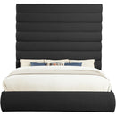  Color_Black  Size_King  -- Adam Black Boucle Fabric Upholstered King Bed IMAGE 3