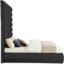 Meridian Adam Black Boucle Fabric King Bed IMAGE 4