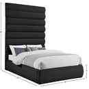  Color_Black  Size_King  -- Adam Black Boucle Fabric Upholstered King Bed IMAGE 9