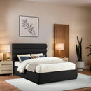  Color_Black  Size_Queen  -- Adam Black Boucle Fabric Upholstered Queen Bed IMAGE 2