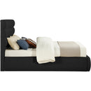  Color_Black  Size_Queen  -- Adam Black Boucle Fabric Upholstered Queen Bed IMAGE 4