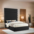  Color_Black  Size_Queen  -- Adam Black Boucle Fabric Upholstered Queen Bed IMAGE 2