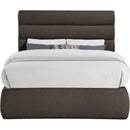  Color_Brown  Size_Full  -- Adam Brown Boucle Fabric Upholstered Full Bed IMAGE 3