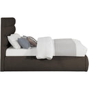  Color_Brown  Size_Full  -- Adam Brown Boucle Fabric Upholstered Full Bed IMAGE 4