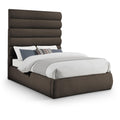  Color_Brown  Size_Full  -- Adam Brown Boucle Fabric Upholstered Full Bed IMAGE 1