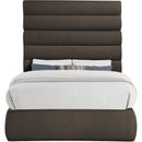  Color_Brown  Size_Full  -- Adam Brown Boucle Fabric Upholstered Full Bed IMAGE 3