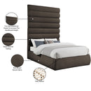 Meridian Adam Brown Boucle Fabric Full Bed IMAGE 10