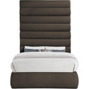  Color_Brown  Size_Full  -- Adam Brown Boucle Fabric Upholstered Full Bed IMAGE 3