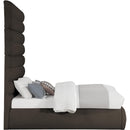  Color_Brown  Size_Full  -- Adam Brown Boucle Fabric Upholstered Full Bed IMAGE 4