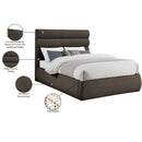  Color_Brown  Size_King  -- Adam Brown Boucle Fabric Upholstered King Bed IMAGE 10