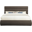  Color_Brown  Size_King  -- Adam Brown Boucle Fabric Upholstered King Bed IMAGE 3