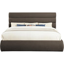Meridian Adam Brown Boucle Fabric King Bed IMAGE 3