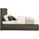  Color_Brown  Size_King  -- Adam Brown Boucle Fabric Upholstered King Bed IMAGE 4