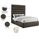  Color_Brown  Size_King  -- Adam Brown Boucle Fabric Upholstered King Bed IMAGE 10