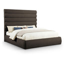  Color_Brown  Size_King  -- Adam Brown Boucle Fabric Upholstered King Bed IMAGE 1