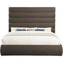  Color_Brown  Size_King  -- Adam Brown Boucle Fabric Upholstered King Bed IMAGE 3
